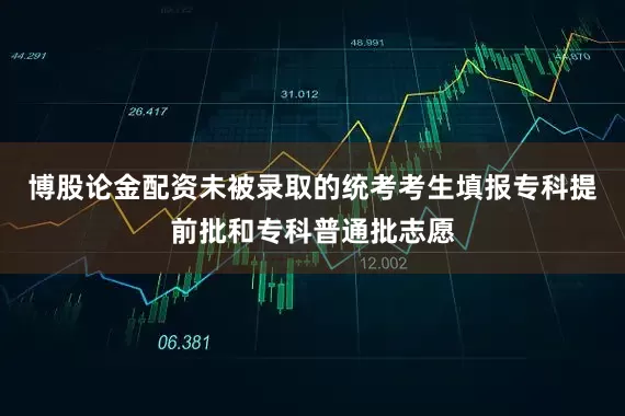 博股论金配资未被录取的统考考生填报专科提前批和专科普通批志愿