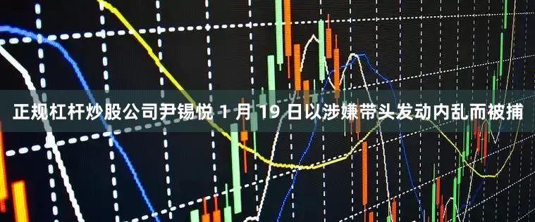 正规杠杆炒股公司尹锡悦 1 月 19 日以涉嫌带头发动内乱而被捕