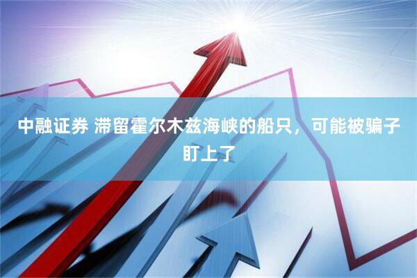 中融证券 滞留霍尔木兹海峡的船只，可能被骗子盯上了